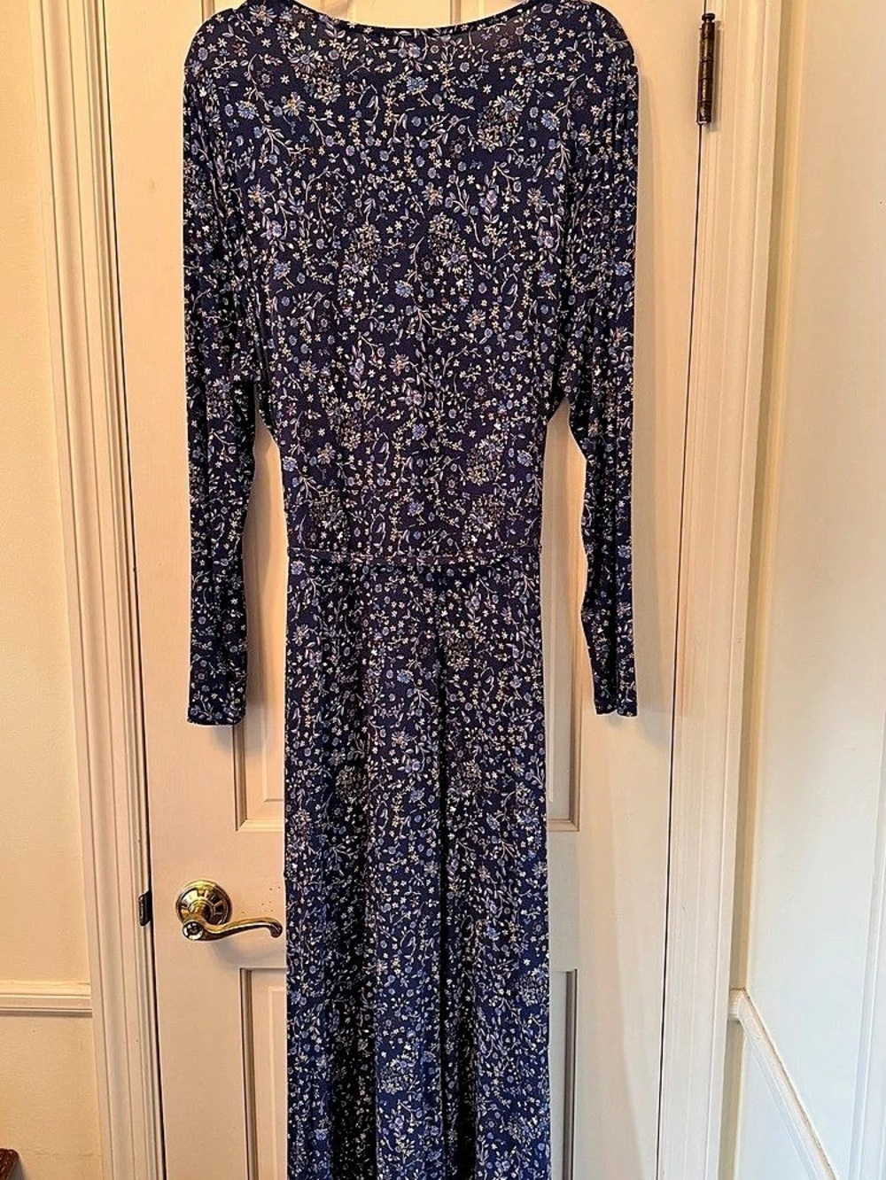 Boden Floral Long Sleeve Maxi Dress Size 18 Like New